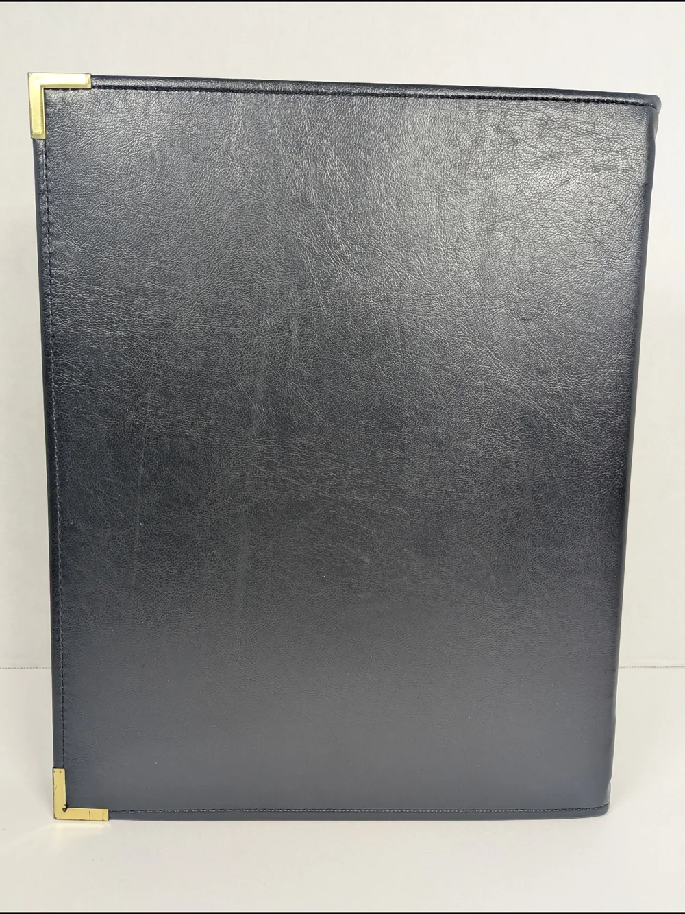 VTG Hazel Leather 3 Ring Zip Portfolio Binder 8”x10.5